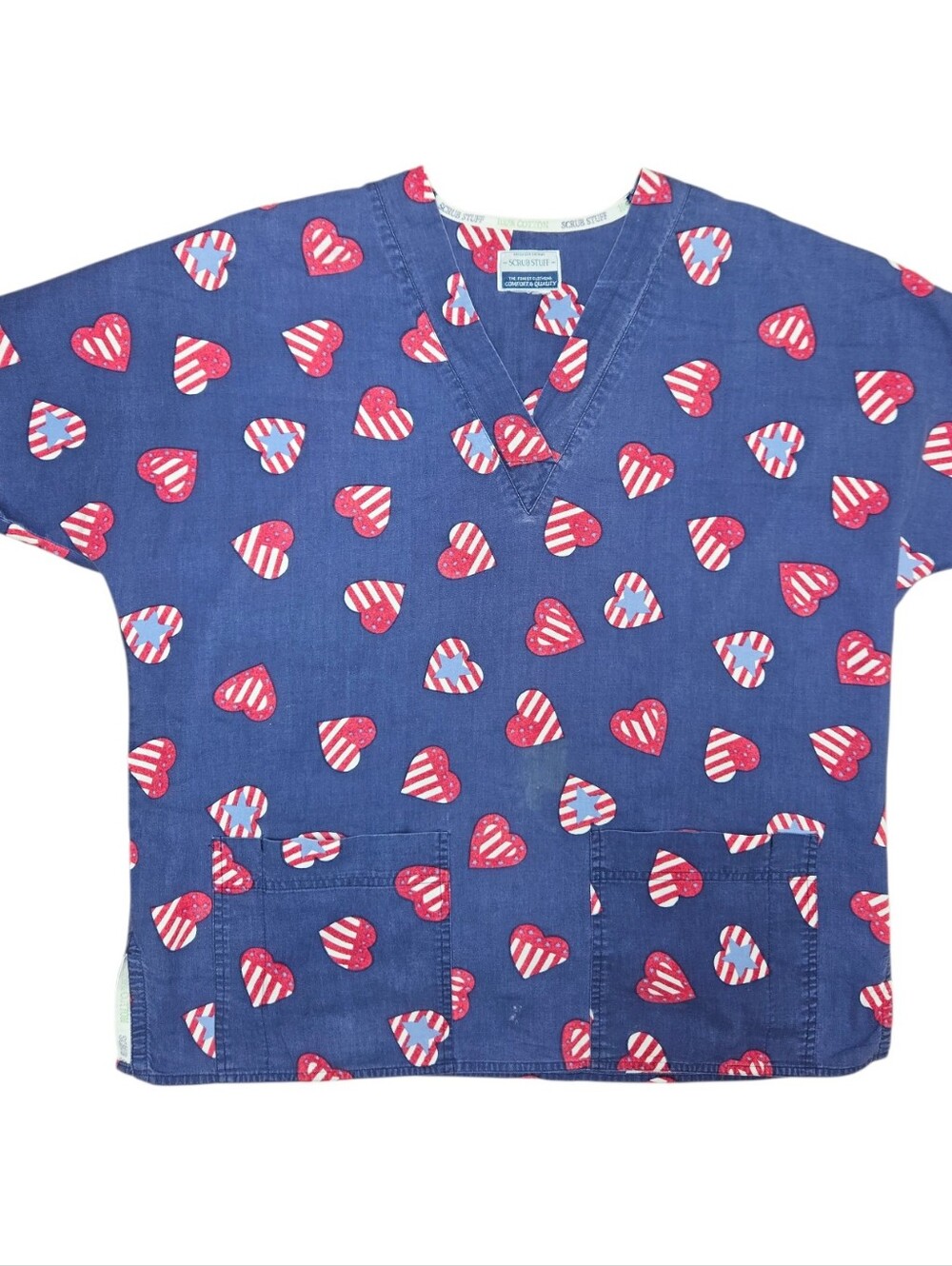 American Hearts Scrub Top